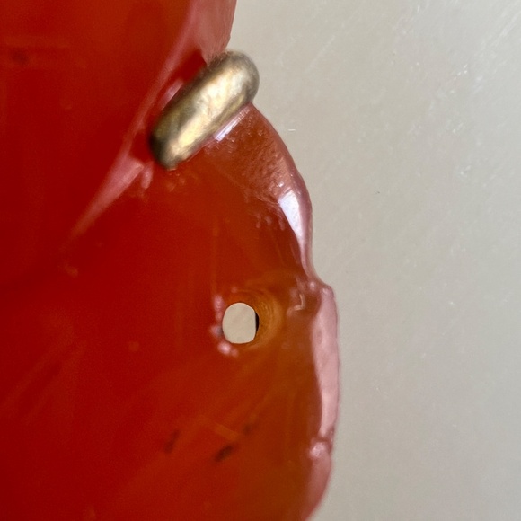 Vintage Asian Carnelian Buddha Pendant | 1930s–50s | Sterling Silver Bezel - Picture 7 of 16